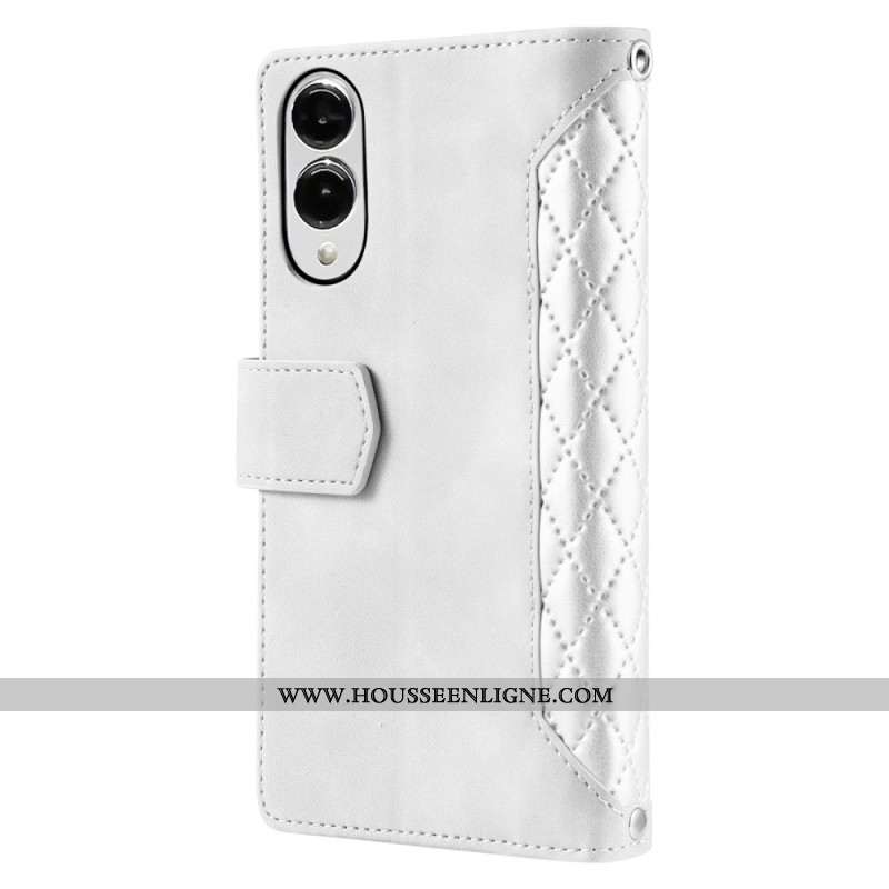 Housse Samsung Galaxy S25 Edge Portefeuille Matelassé