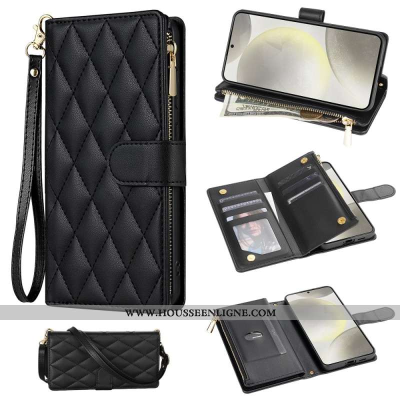Housse Samsung Galaxy S25 Edge Portefeuille Matelassé