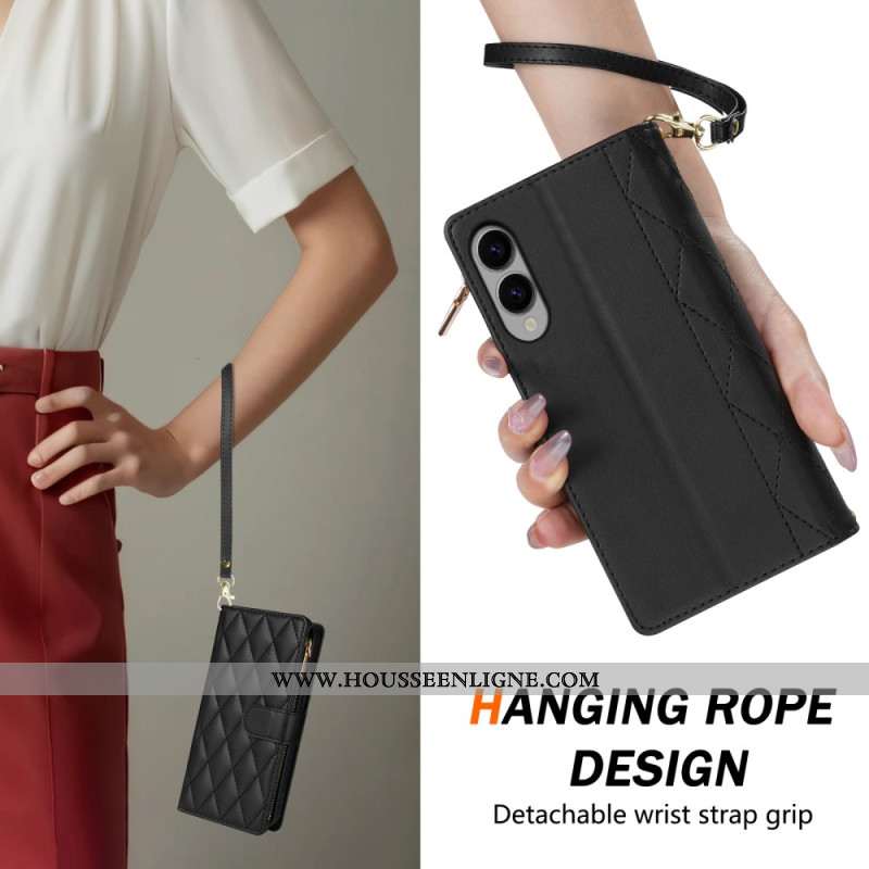 Housse Samsung Galaxy S25 Edge Portefeuille Matelassé