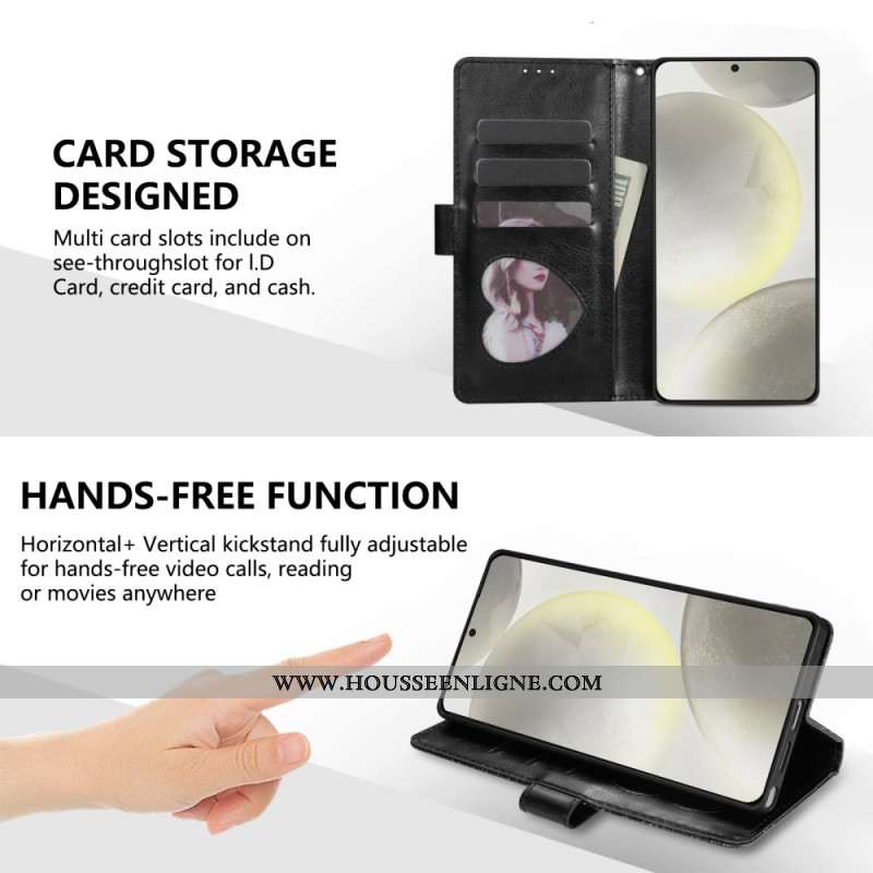 Housse Samsung Galaxy S25 Edge Portefeuille Paillettes