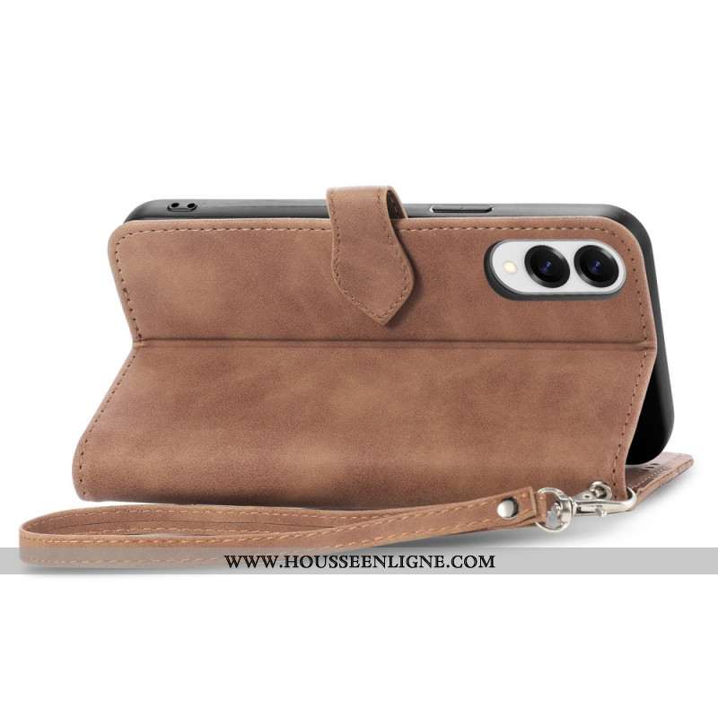 Housse Samsung Galaxy S25 Edge Portefeuille Zippé Motif Floral