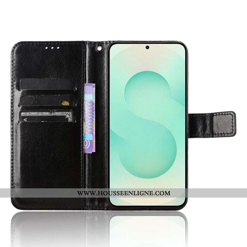 Housse Samsung Galaxy S25 Edge Simili Cuir Flashy