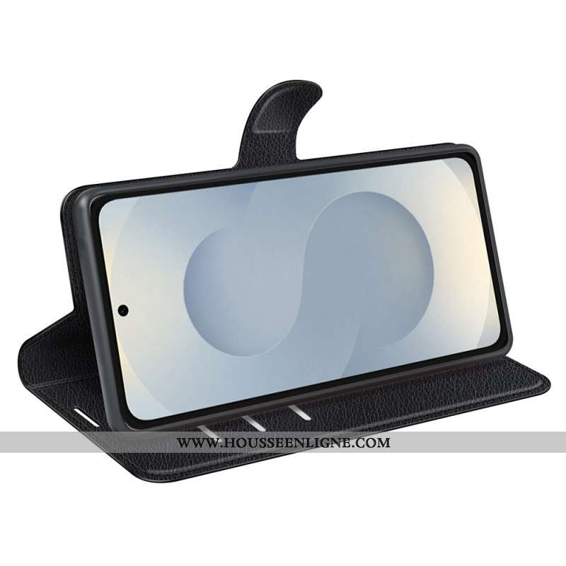 Housse Samsung Galaxy S25 Edge Simili Cuir Litchi