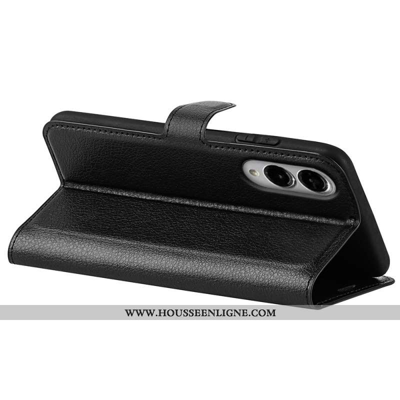 Housse Samsung Galaxy S25 Edge Simili Cuir Litchi