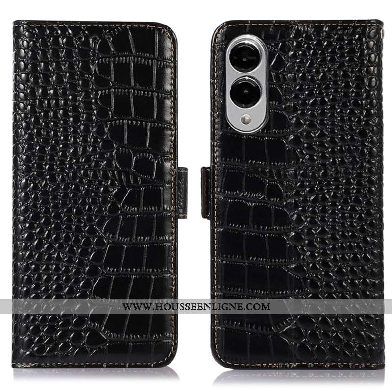 Housse Samsung Galaxy S25 Edge Texture Crocodile