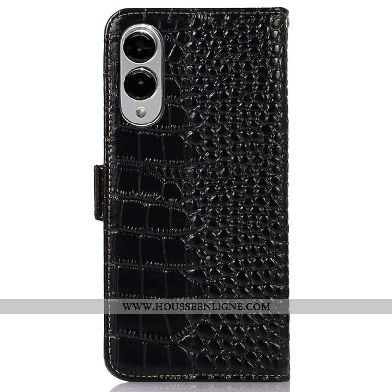 Housse Samsung Galaxy S25 Edge Texture Crocodile