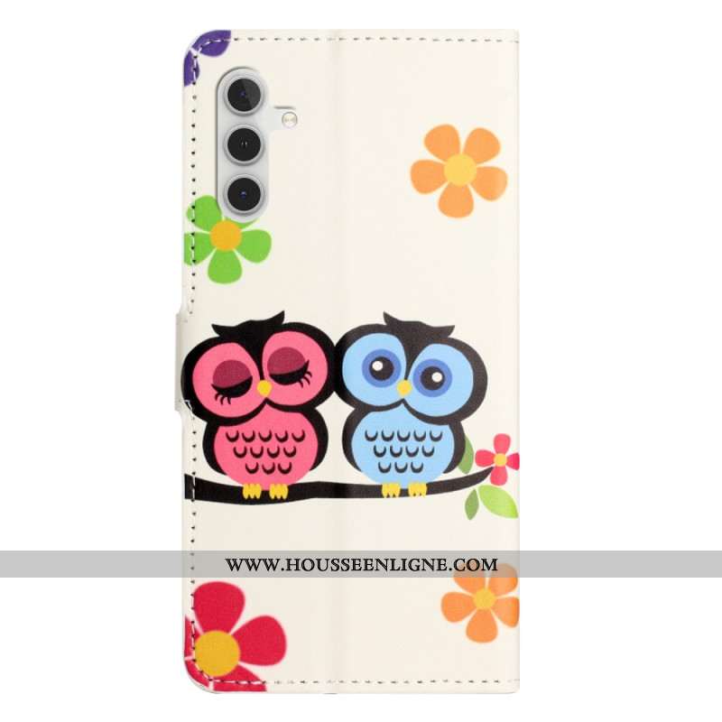 Housse Samsung Galaxy S25 FE Couple de Hiboux