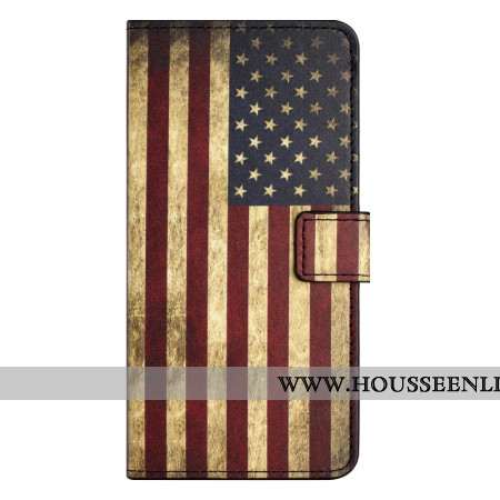 Housse Samsung Galaxy S25 FE Drapeau Américain Vintage