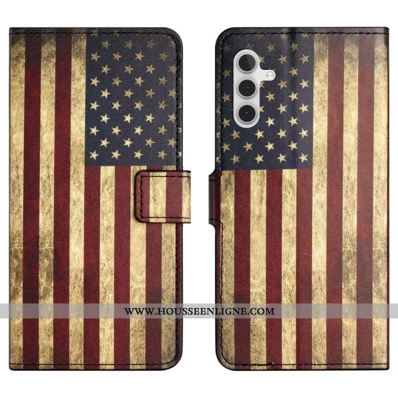 Housse Samsung Galaxy S25 FE Drapeau Américain Vintage