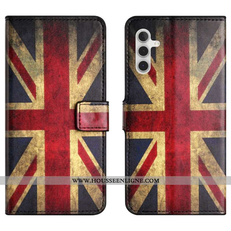 Housse Samsung Galaxy S25 FE Drapeau Anglais Vintage