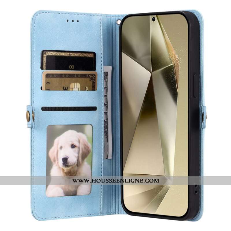 Housse Samsung Galaxy S25 FE Effet Daim Mandala