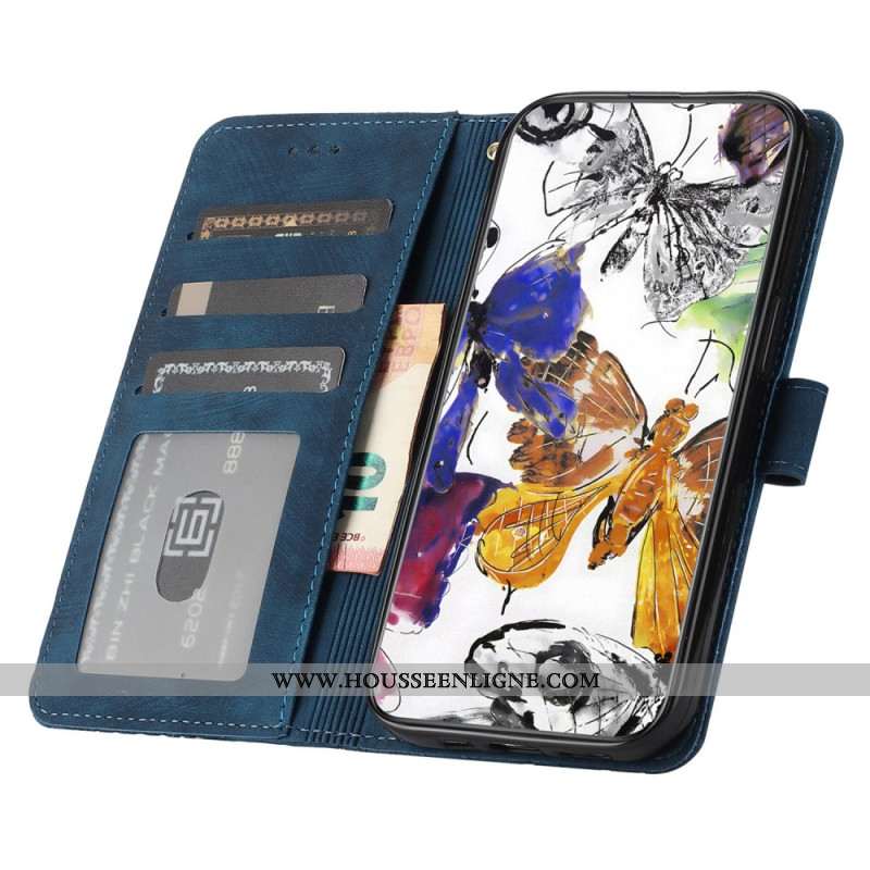 Housse Samsung Galaxy S25 FE Effet Daim Papillons