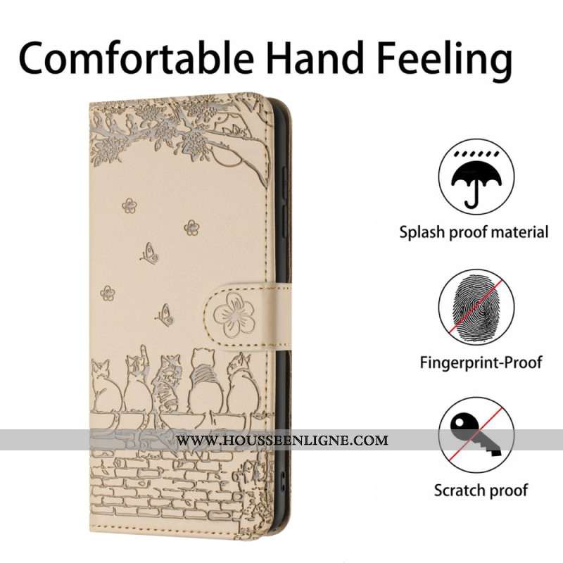 Housse Samsung Galaxy S25 FE Empreinte Chats à Lanière