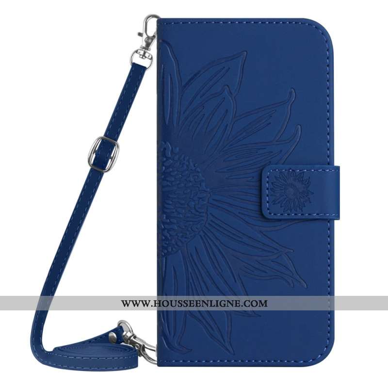 Housse Samsung Galaxy S25 FE Empreinte Tournesol à Bandoulière
