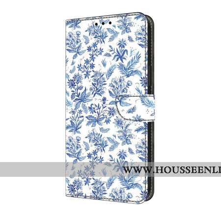 Housse Samsung Galaxy S25 FE Fleurettes Bleues