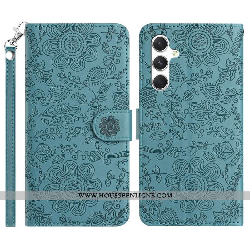 Housse Samsung Galaxy S25 FE Florale à Lanière