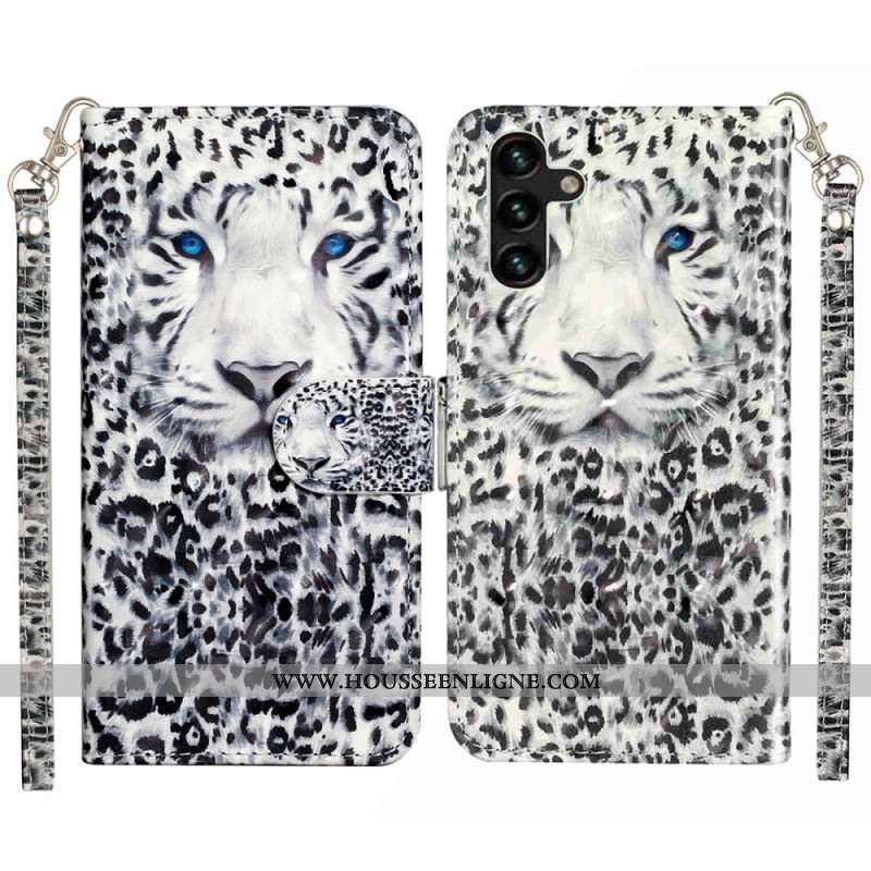 Housse Samsung Galaxy S25 FE Léopard à Lanière