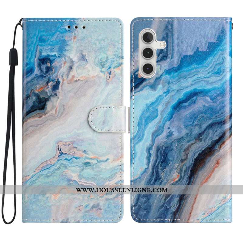 Housse Samsung Galaxy S25 FE Marbre Bleu