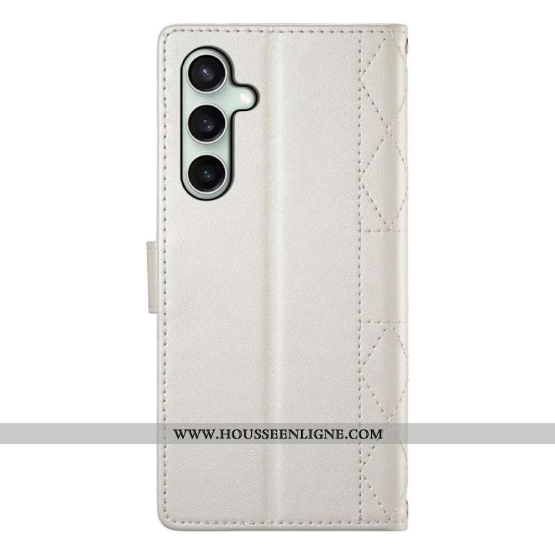 Housse Samsung Galaxy S25 FE Matelassée avec Sangles