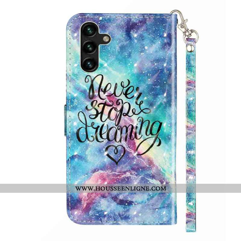 Housse Samsung Galaxy S25 FE Never Stop Dreaming à Lanière
