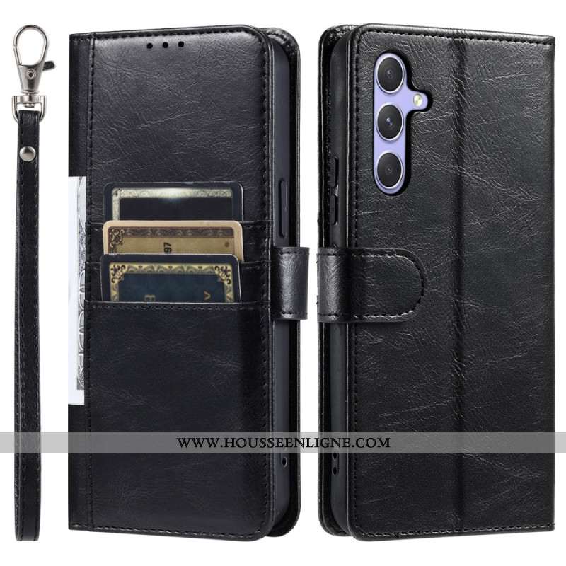 Housse Samsung Galaxy S25 FE Porte-Cartes et Lanière