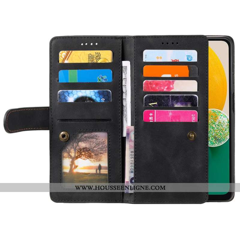 Housse Samsung Galaxy S25 FE Porte-cartes et Fermeture Éclair