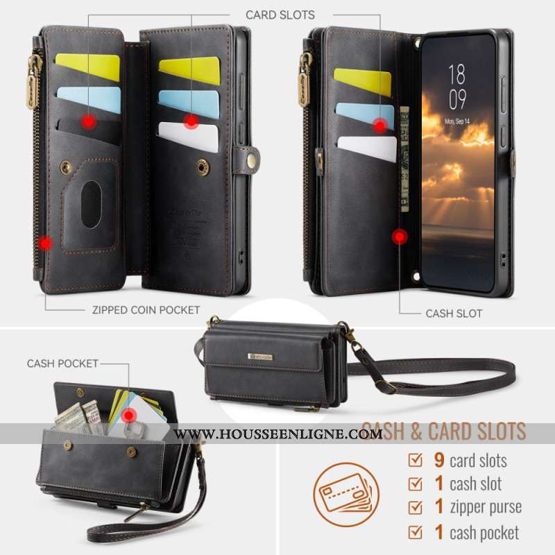 Housse Samsung Galaxy S25 FE Portefeuille CASEME