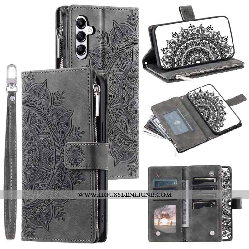 Housse Samsung Galaxy S25 FE Portefeuille Mandala avec Lanière