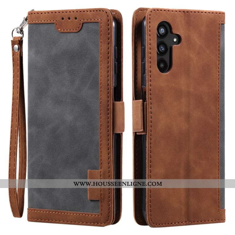 Housse Samsung Galaxy S25 FE Portefeuille RFID à Lanière