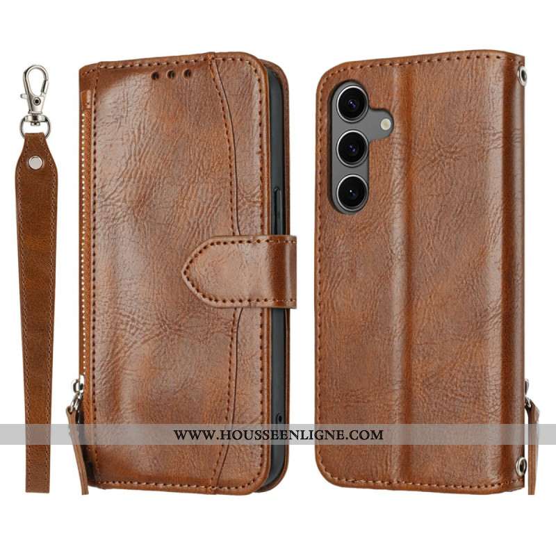 Housse Samsung Galaxy S25 FE Portefeuille Vintage