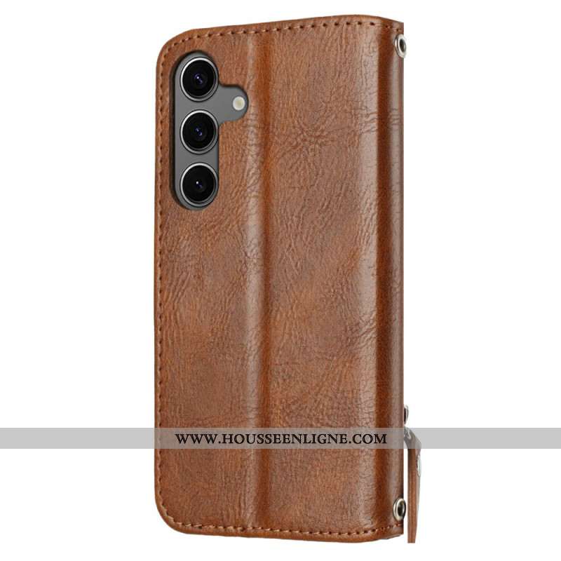 Housse Samsung Galaxy S25 FE Portefeuille Vintage