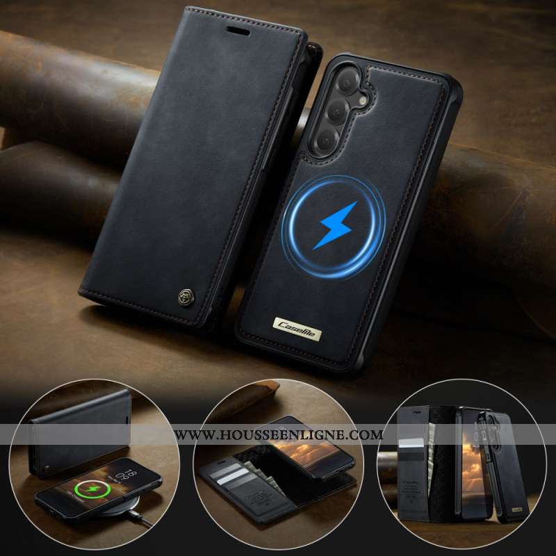 Housse Samsung Galaxy S25 FE Portefeuille avec Coque Détachable RFID