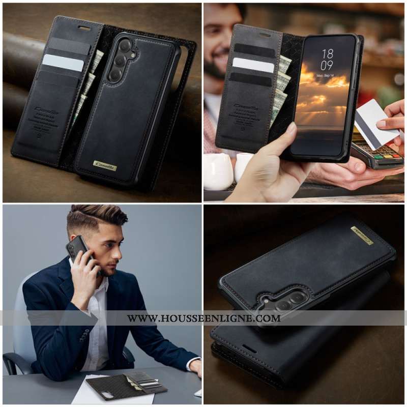 Housse Samsung Galaxy S25 FE Portefeuille avec Coque Détachable RFID