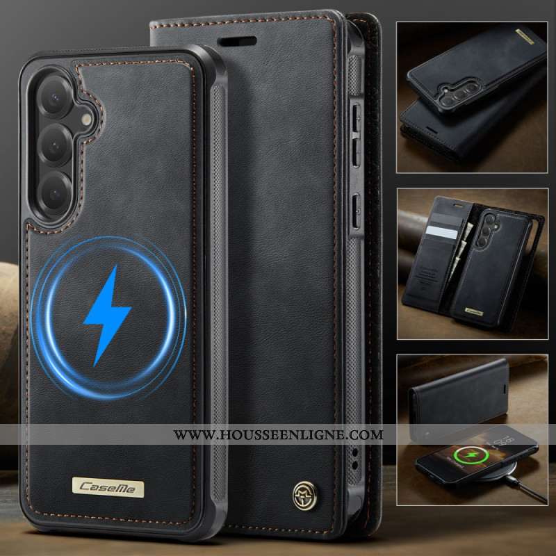 Housse Samsung Galaxy S25 FE Portefeuille avec Coque Détachable RFID