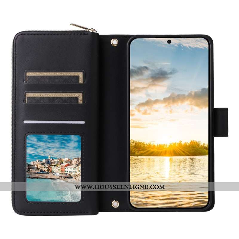 Housse Samsung Galaxy S25 FE Simili Cuir avec Lanière