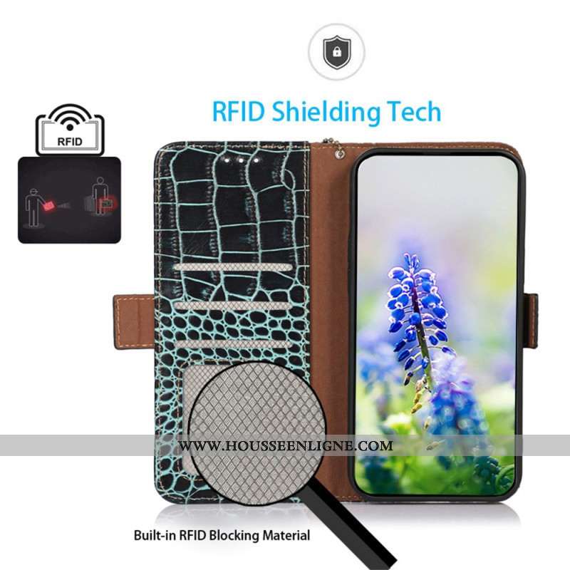 Housse Samsung Galaxy S25 FE Style Crocodile