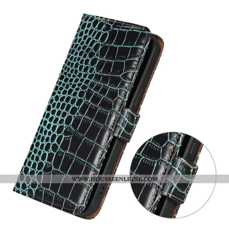 Housse Samsung Galaxy S25 FE Style Crocodile