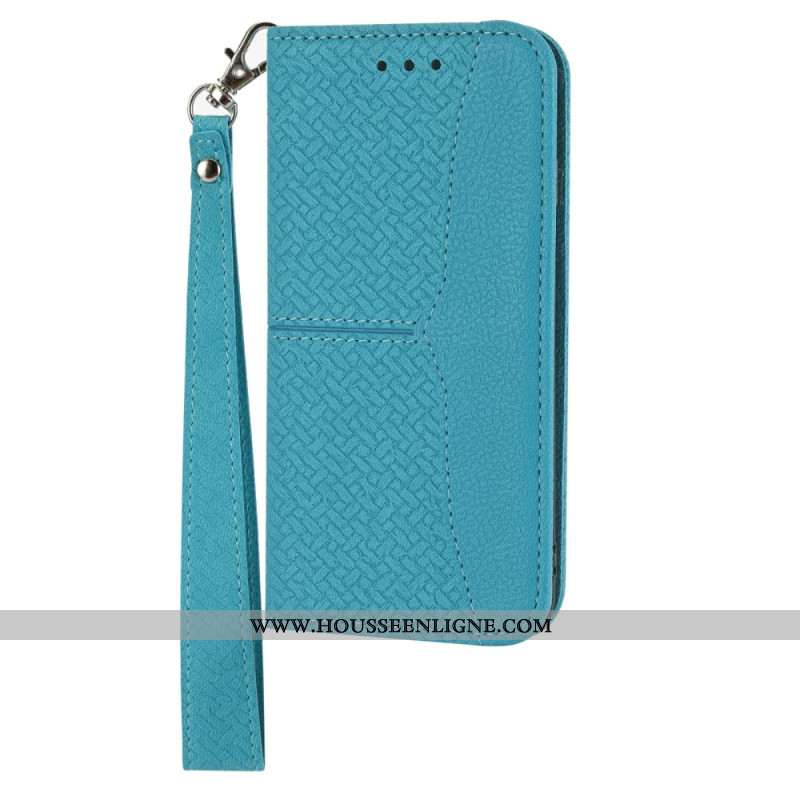 Housse Samsung Galaxy S25 FE Texture Tissée et Lanière