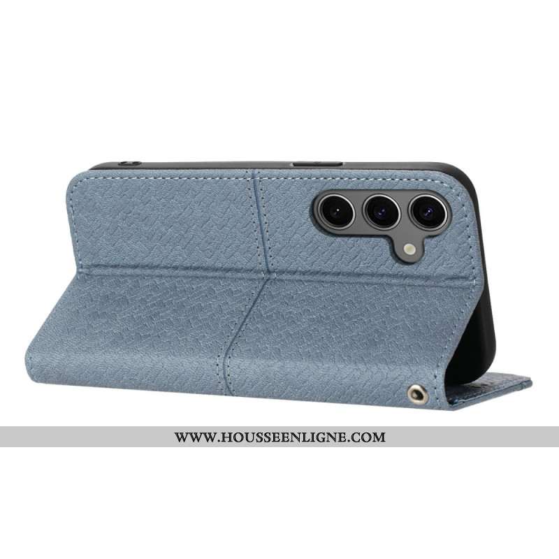 Housse Samsung Galaxy S25 FE Texture Tissée et Lanière