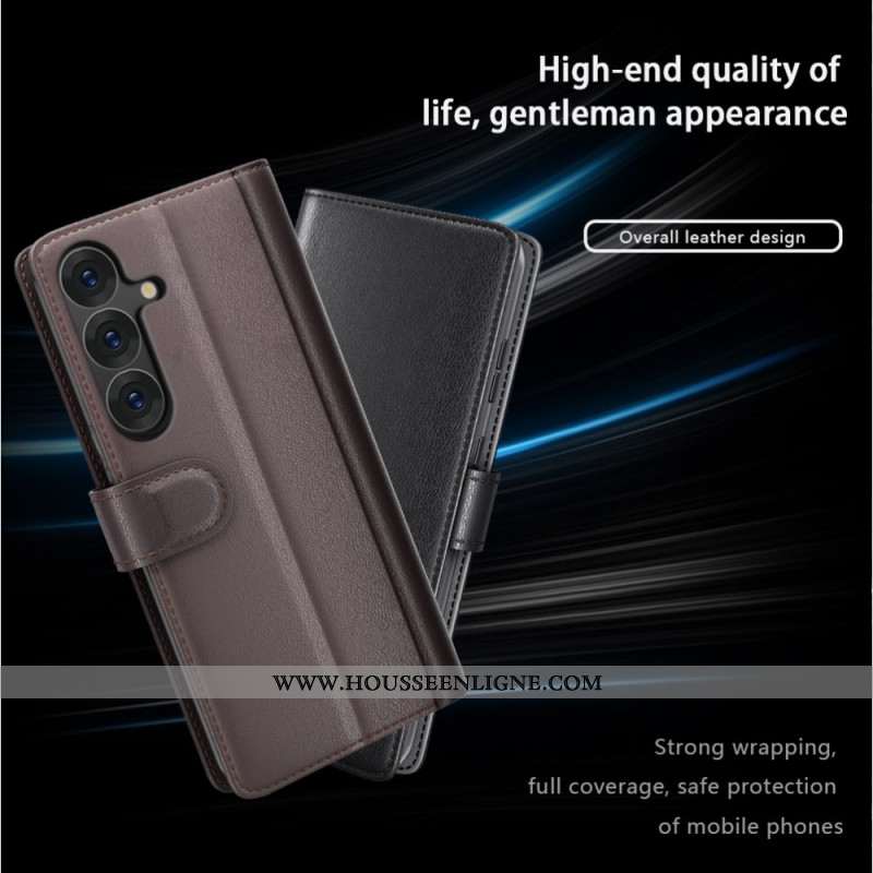 Housse Samsung Galaxy S25 Plus 5G Cuir Véritable