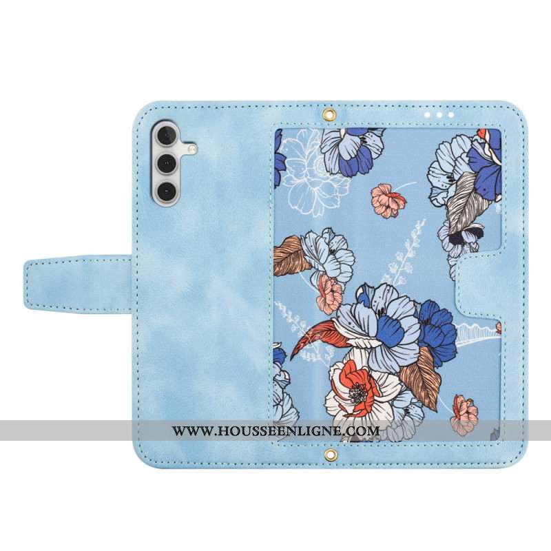 Housse Samsung Galaxy S25 Plus 5G Design Floral avec Lanière