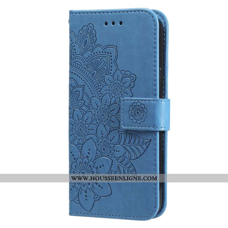 Housse Samsung Galaxy S25 Plus 5G Design Floral à Lanière