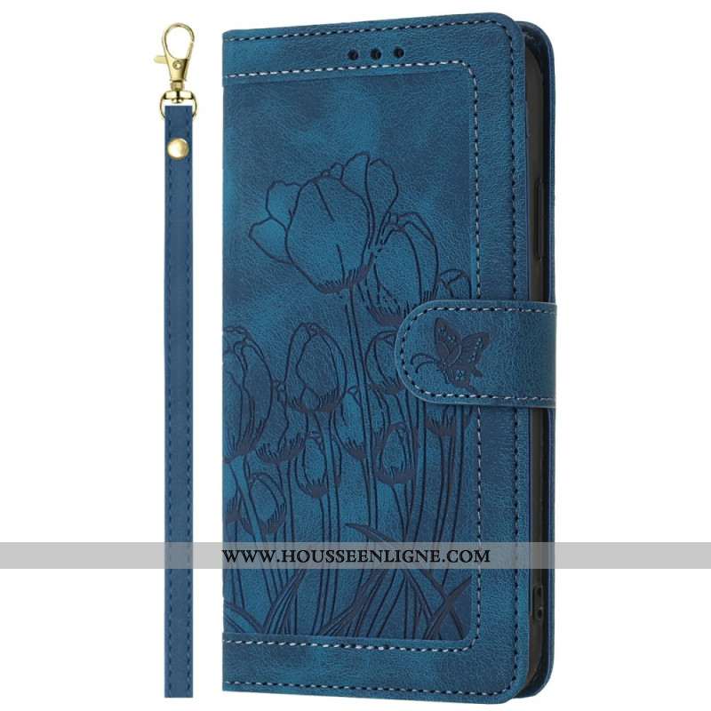 Housse Samsung Galaxy S25 Plus 5G Effet Daim Florale