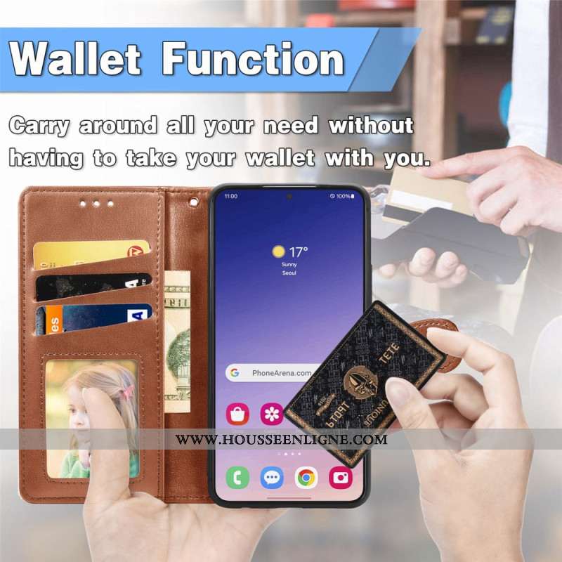 Housse Samsung Galaxy S25 Plus 5G Fermoir Bouton