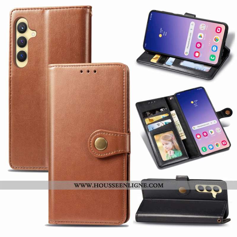 Housse Samsung Galaxy S25 Plus 5G Fermoir Bouton