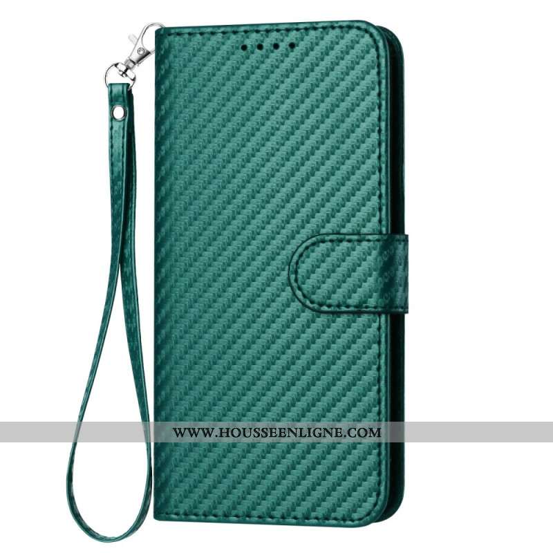 Housse Samsung Galaxy S25 Plus 5G Fibre Carbone à Lanière