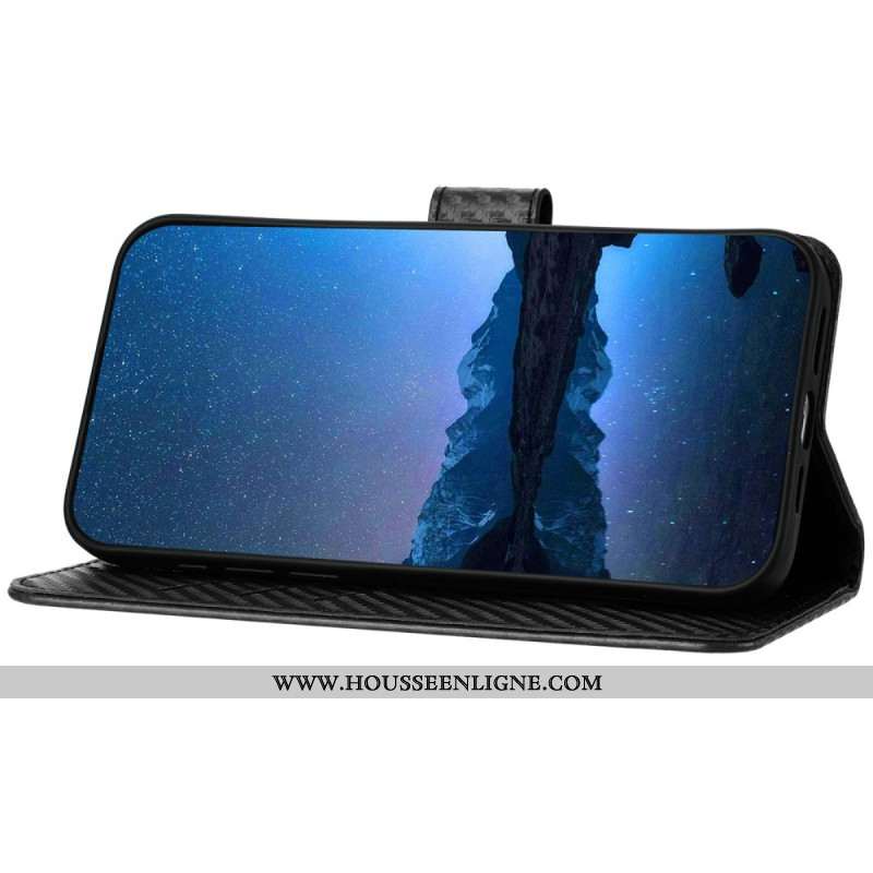 Housse Samsung Galaxy S25 Plus 5G Fibre Carbone à Lanière