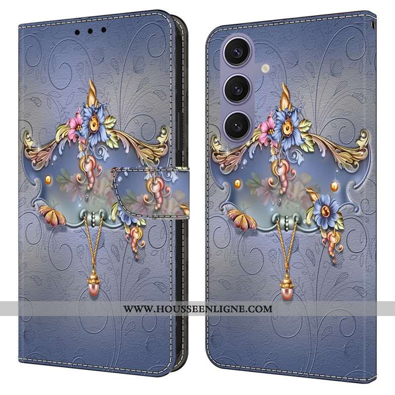 Housse Samsung Galaxy S25 Plus 5G Fleurs Gravées