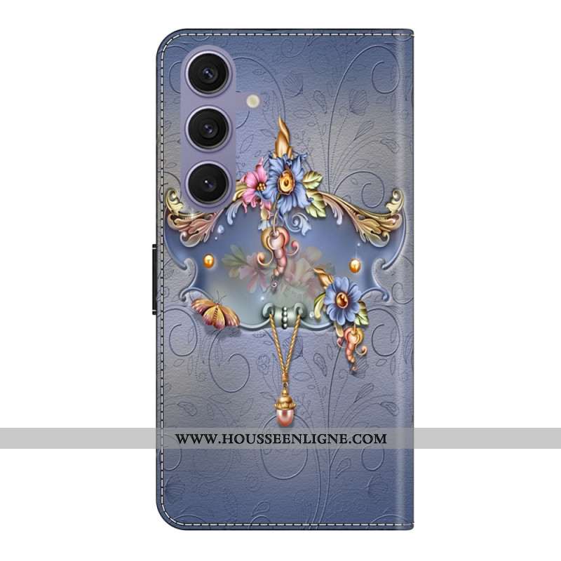 Housse Samsung Galaxy S25 Plus 5G Fleurs Gravées
