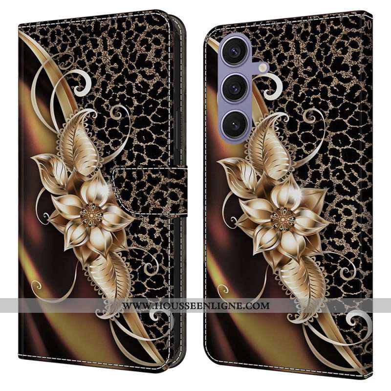 Housse Samsung Galaxy S25 Plus 5G Fleurs Métalliques